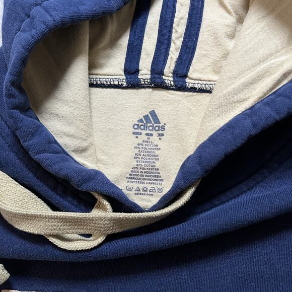 Notre Dame Hoodie Mens Medium Adidas Blue Vintage Embroidered Fighting Irish - Picture 3 of 12